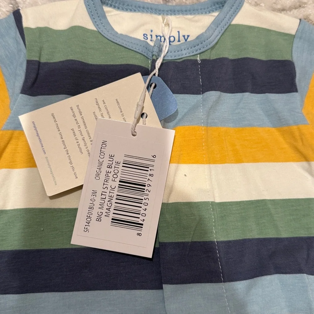 NWT Magnetic Me Colorful Striped Kids One Piece